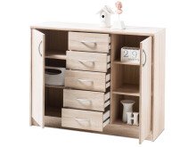 Kommode >Olli< in Sonoma-Eiche - 109x86x35cm (BxHxT)