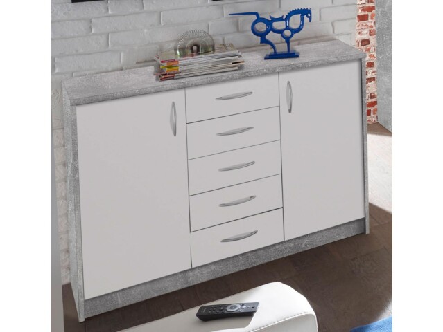 Kommode >Olli< in Beton - 109x86x35cm (BxHxT)