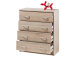 Kommode >Olli< in Sonoma-Eiche - 74x86x35cm (BxHxT)