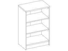 Regal >Olli< in Weiß - 54x86x34cm (BxHxT)