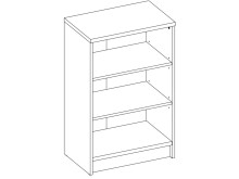 Regal >Olli< in Weiß - 54x86x34cm (BxHxT)