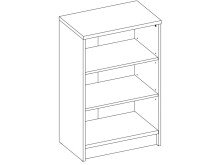 Regal >Olli< in Sonoma-Eiche - 54x86x34cm (BxHxT)