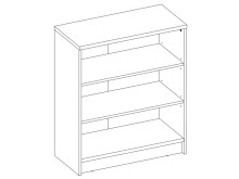Regal >Olli< in Weiß - 72x86x34cm (BxHxT)