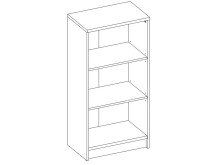 Regal >Olli< in Sonoma-Eiche - 54x111x34cm (BxHxT)