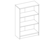 Regal >Olli< in Weiß - 72x111x34cm (BxHxT)