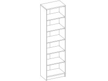 Regal >Olli< in Buche - 54x198x34cm (BxHxT)