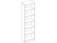Regal >Olli< in Beton - 54x198x34cm (BxHxT)