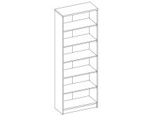 Regal >Olli< in Buche - 72x198x34cm (BxHxT)