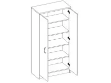 Aktenschrank >Olli< in Buche - 72x148x35cm (BxHxT)