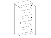 Aktenschrank >Olli< in Sonoma-Eiche - 72x148x35cm (BxHxT)