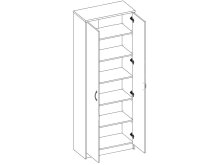 Aktenschrank >Olli< in Buche - 72x198x35cm (BxHxT)
