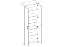 Aktenschrank >Olli< in Buche - 72x198x35cm (BxHxT)
