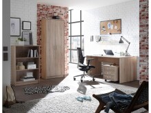 Aktenschrank >Olli< in Sonoma-Eiche - 72x198x35cm (BxHxT)