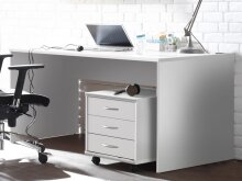 Schreibtisch >Olli< in Weiß - 150x75x75cm...