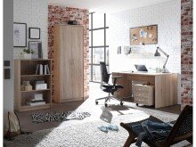 Schreibtisch >Olli< in Sonoma-Eiche - 150x75x75cm (BxHxT)