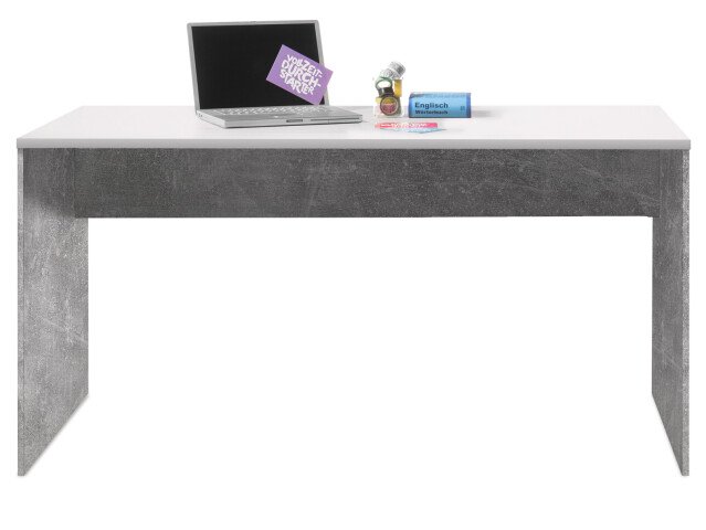 Schreibtisch >Olli< in Beton - 150x75x75cm (BxHxT)
