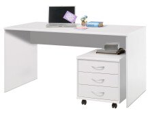 Rollcontainer >Olli< in Weiß - 46x48x54cm (BxHxT)