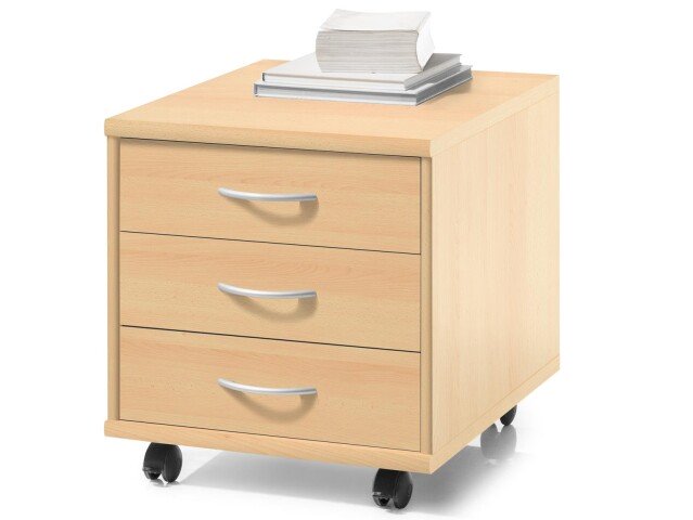 Rollcontainer >Olli< in Buche - 46x48x54cm (BxHxT)
