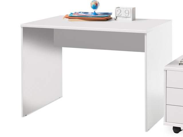 Schreibtisch >Olli< in Weiß - 106x75x75cm (BxHxT)