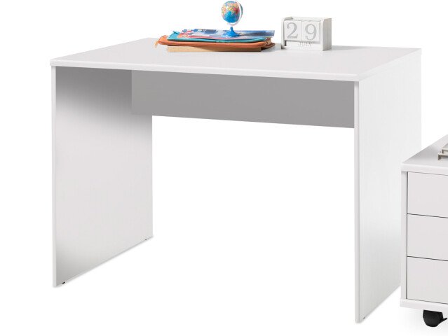 Schreibtisch >Olli< in Weiß - 106x75x75cm (BxHxT)