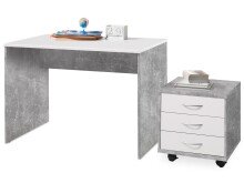 Schreibtisch >Olli< in Beton - 106x75x75cm (BxHxT)