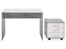 Schreibtisch >Olli< in Beton - 106x75x75cm (BxHxT)