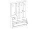 Garderoben-Set >Selene< in Sonoma-Eiche - 165x190x25cm (BxHxT)