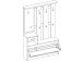 Garderoben-Set >Selene< in Sonoma-Eiche - 165x190x25cm (BxHxT)