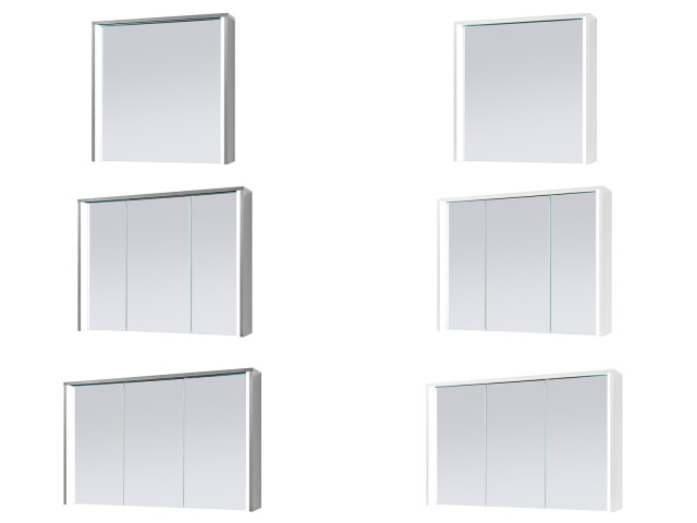 Spiegelschrank >Kirkja< in Weiß - 86x68x17,5cm (BxHxT)