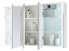 Spiegelschrank >Kirkja< in Weiß - 86x68x17,5cm (BxHxT)