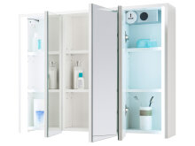 Spiegelschrank >Kirkja< in Weiß - 86x68x17,5cm (BxHxT)