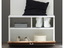 Sitzbank >Fee< in Wildeiche aus Kunststoff - 70x46x38cm (BxHxT)