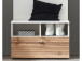Sitzbank >Fee< in Wildeiche aus Kunststoff - 70x46x38cm (BxHxT)