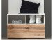 Sitzbank >Fee< in Wildeiche aus Kunststoff - 70x46x38cm (BxHxT)