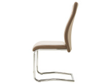 Esszimmerstuhl >Luton< (4-er Set) in Cappuccino Braun - 46x98x60 (BxHxT)