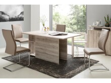 Esszimmerstuhl >Luton< (4-er Set) in Cappuccino Braun - 46x98x60 (BxHxT)