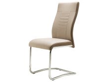Esszimmerstuhl >Luton< (4-er Set) in Cappuccino Braun - 46x98x60 (BxHxT)