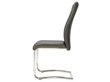 Esszimmerstuhl >Luton< (4-er Set) in Schwarz-Grau aus Metall - 46x98x60 (BxHxT)