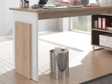 Eckschreibtisch >Margate< in Sonoma-Eiche - 140x62x40cm (BxHxT)