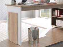 Eckschreibtisch >Margate< in Sonoma-Eiche - 140x62x40cm (BxHxT)