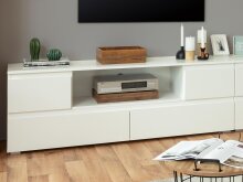 TV-Board >Ravenna< in Weiß Matt - 160x55x40cm...
