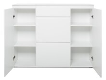 Schuhschrank >Ravenna III< in Weiß/Matt - 137.6x109x37cm (BxHxT)