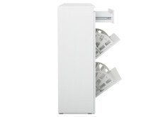 Schuhschrank >Ravenna III< in Weiß/Matt - 137.6x109x37cm (BxHxT)