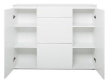 Schuhschrank >Ravenna III< in Weiß/Matt - 137.6x109x37cm (BxHxT)