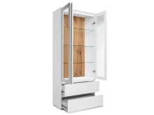 Vitrine >Ravenna I< aus Glas - 80x191x40cm (BxHxT)