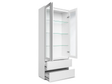 Vitrine >Ravenna I< aus Glas - 80x191x40cm (BxHxT)