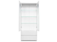 Vitrine >Ravenna I< aus Glas - 80x191x40cm (BxHxT)