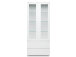 Vitrine >Ravenna I< in Weiß/Matt aus Glas - 80x191x40cm (BxHxT)