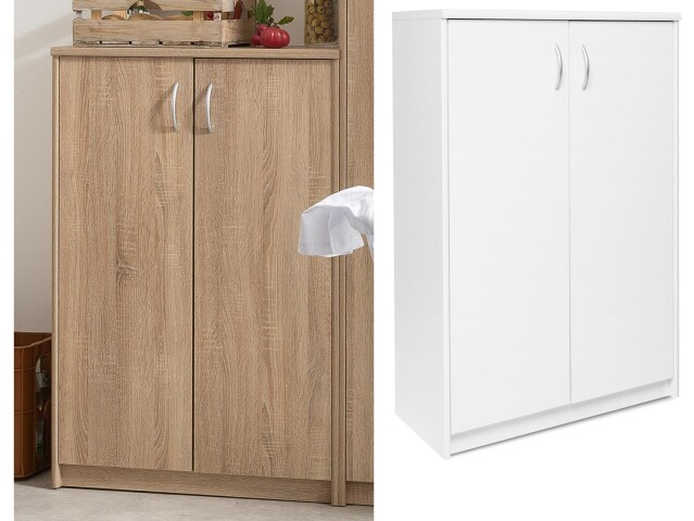 Kommode >Bremen IX< in Alu-Optik aus Kunststoff - 74x111x35cm (BxHxT)