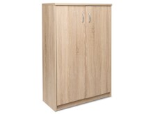 Kommode >Bremen IX< in Alu-Optik aus Kunststoff - 74x111x35cm (BxHxT)